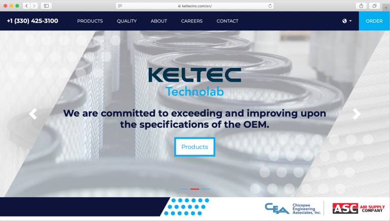 KELTEC Technolab Website and Online Store