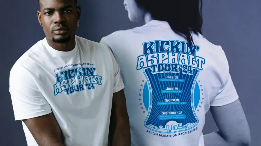 man wearing a kickin asphalt tshirt