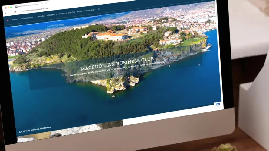 macedonian business club website on desktop