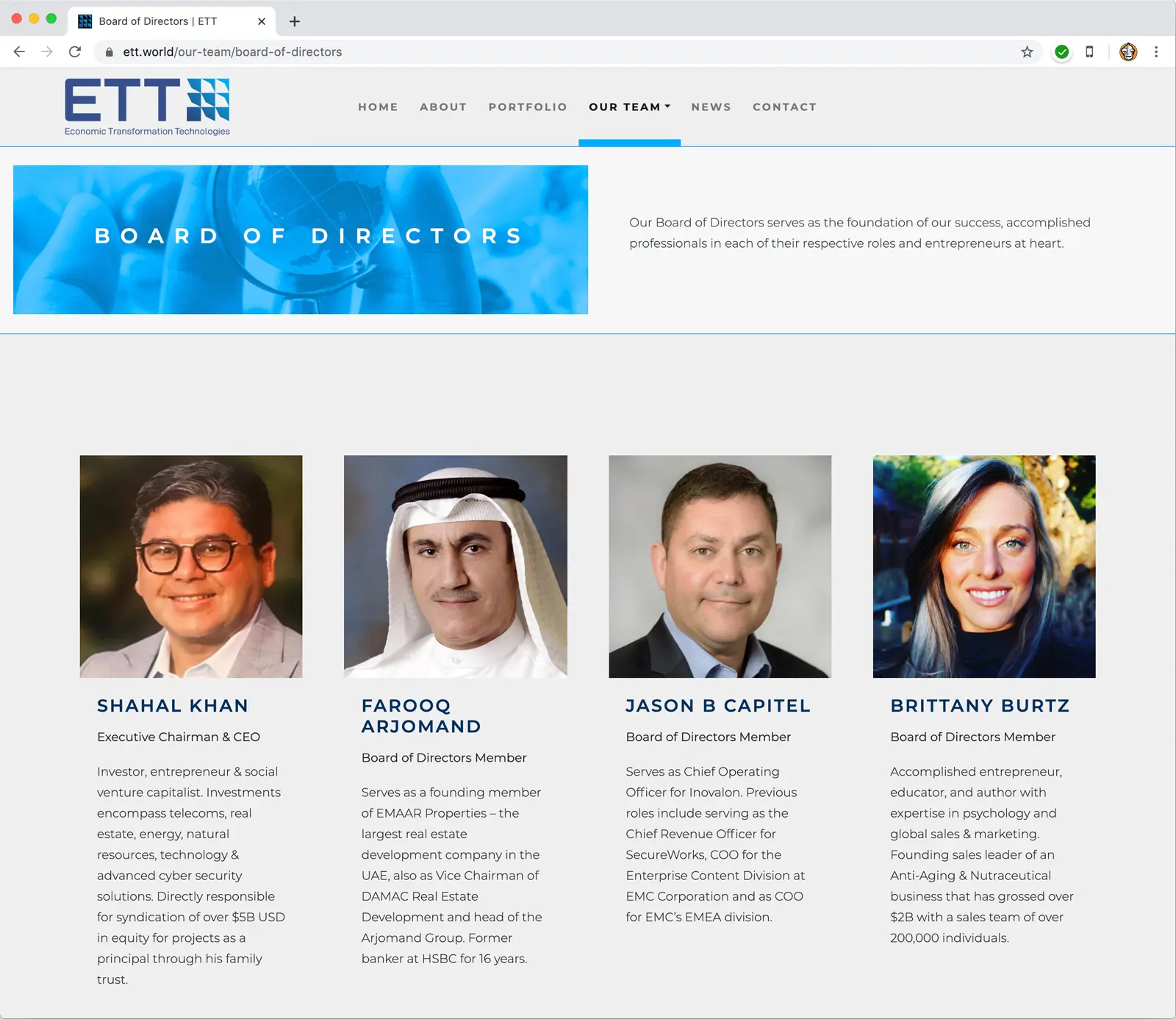 ETT Website Redesign and Rebuild