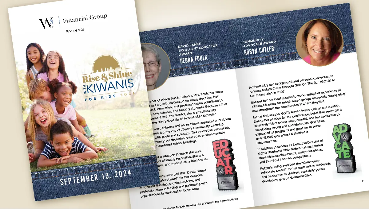 event program on a tabletop