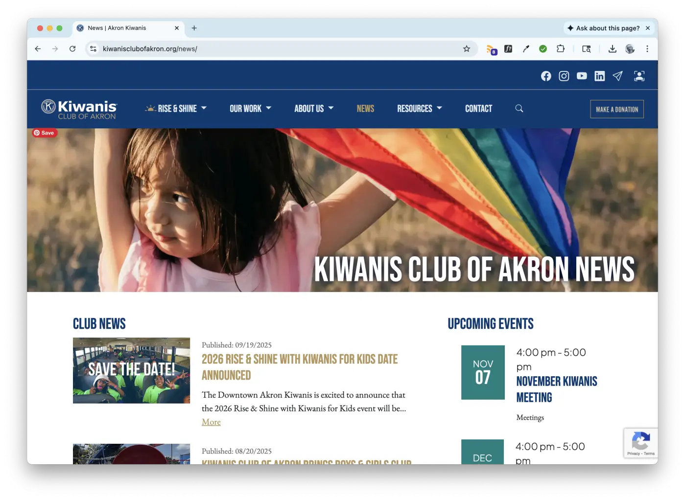Kiwanis Club of Akron Website