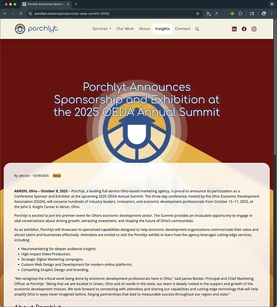 blog post page