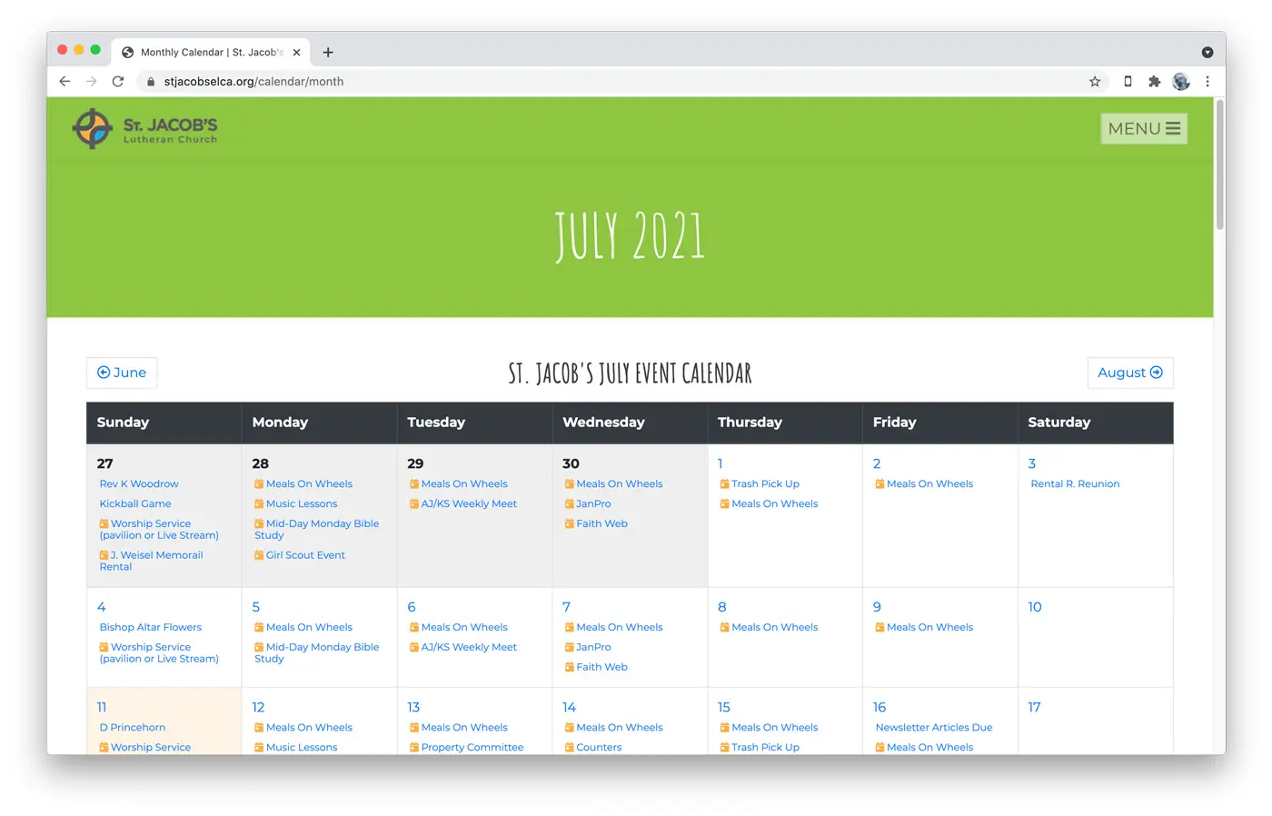 St Jacob’s ELCA Website