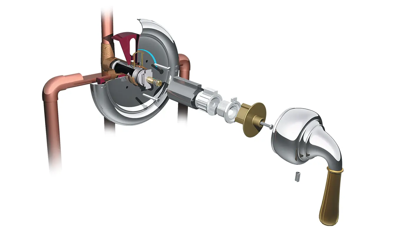 Exploded View Faucet Illustration