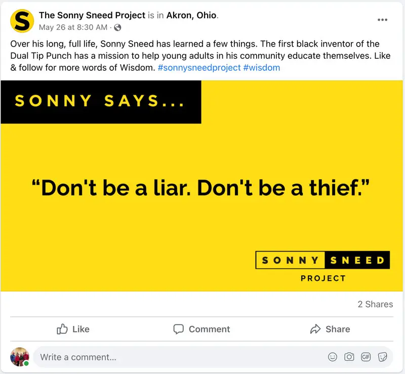 The Sonny Sneed Project Web & Social Media