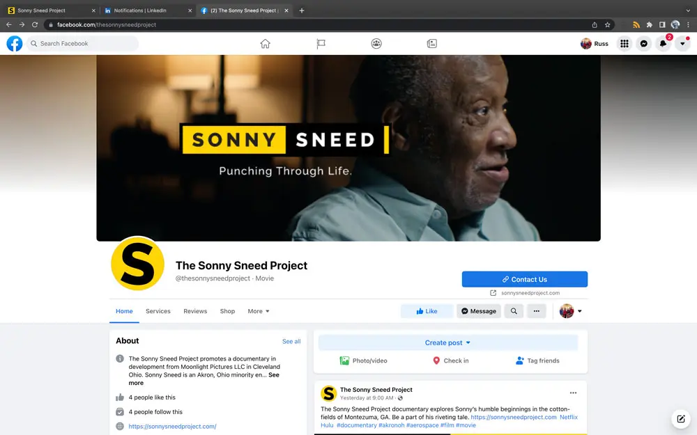 The Sonny Sneed Project Web & Social Media