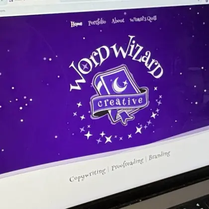 WordWizard Creative brand identity design featuring logo and supporting visual elements.