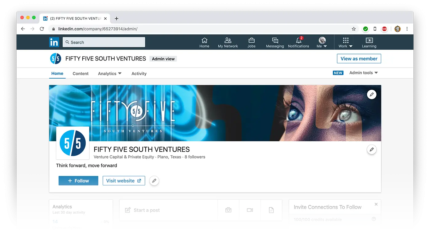 Fifty Five South Ventures Branding