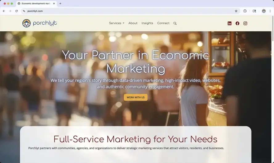 Porchlyt Website Homepage