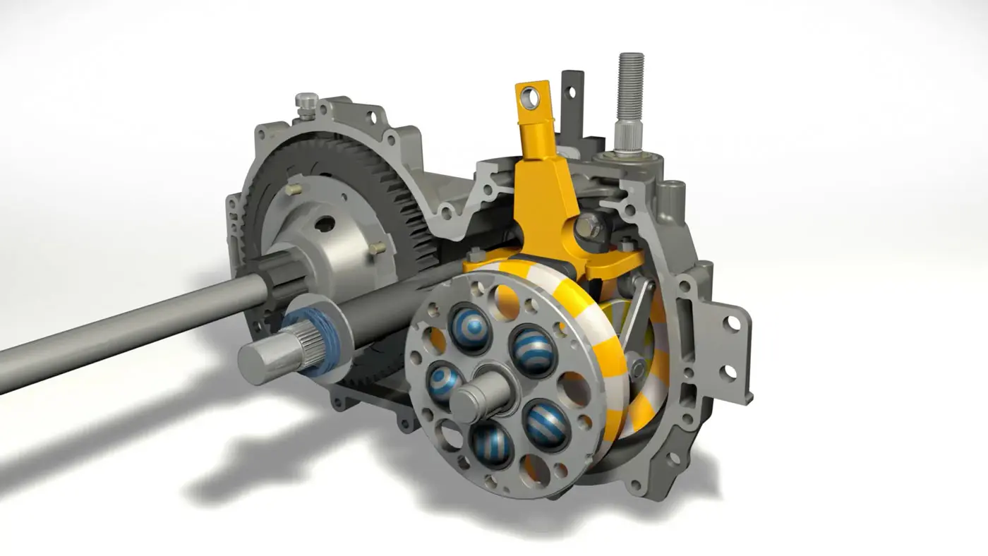 exploded view image of a transmission