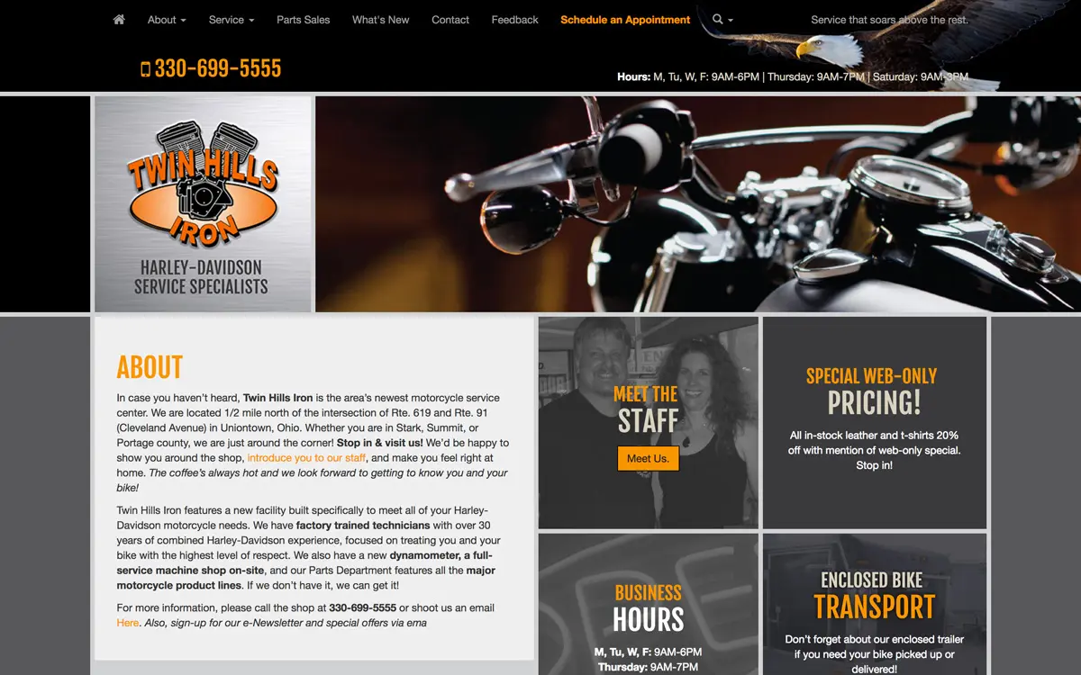 Twin Hills Iron Website